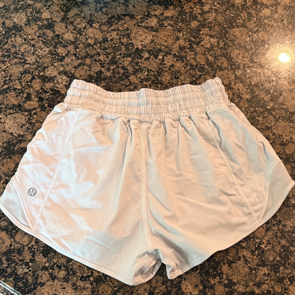 lululemon athletica hotty hot cream or very Light Gray Athletic Shorts